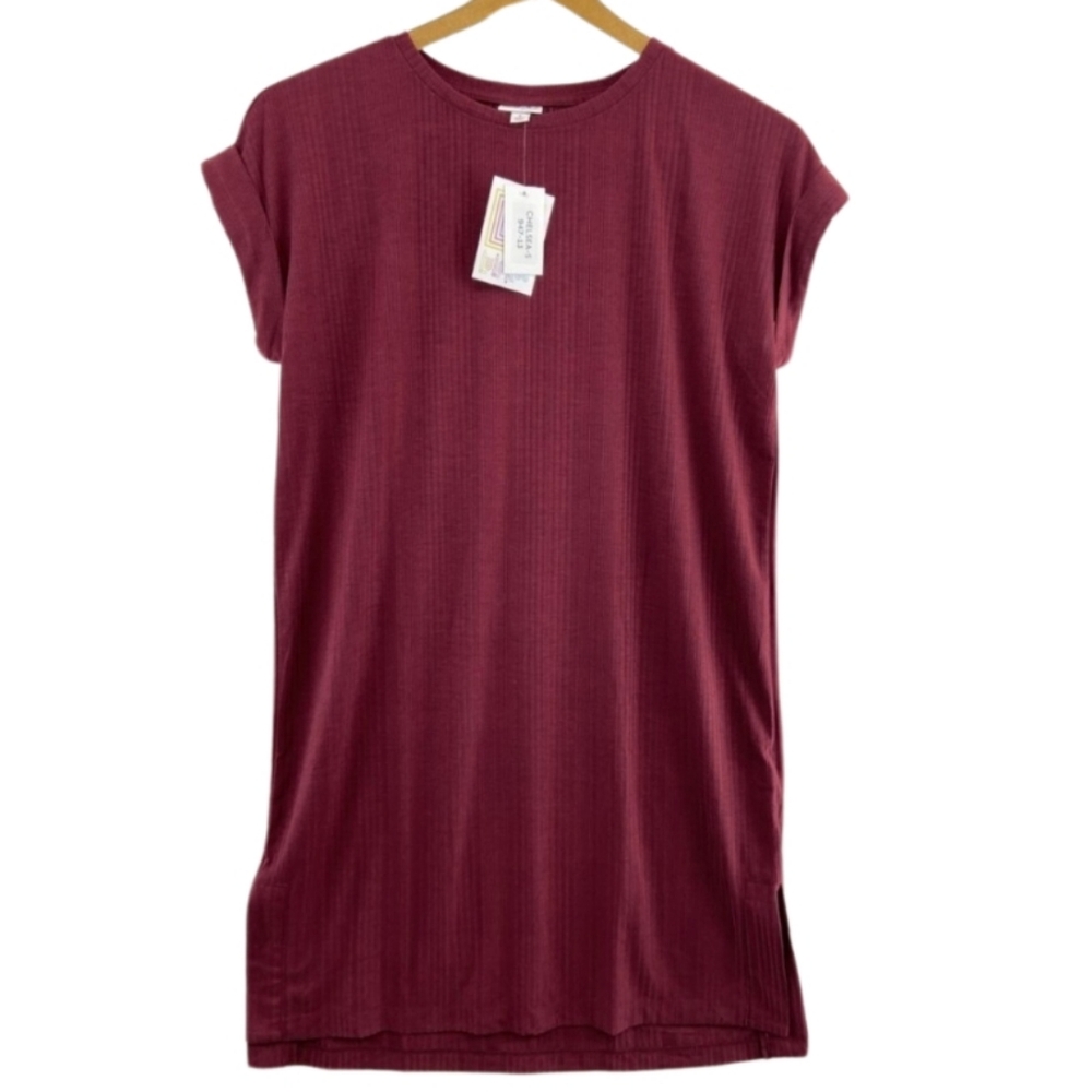NWT LuLaRoe Chelsea Maroon Red Ribbed 3X Dress Z-2576
